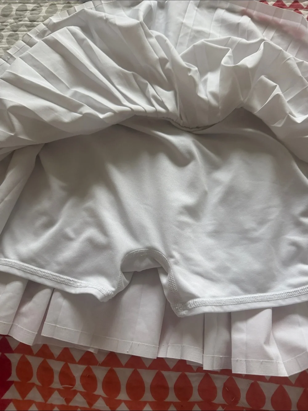 ALO Grand Slam Tennis White Pleated  Skirt